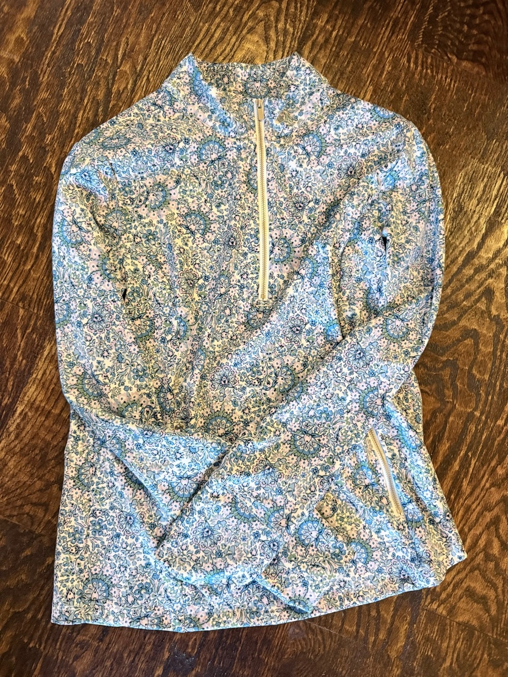 Two Laura Ashley tops and one Sigrid Olsen top : Blue/white/black Half-Zip Tops - Picture 2 of 9
